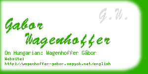 gabor wagenhoffer business card