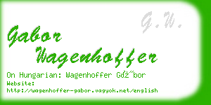 gabor wagenhoffer business card